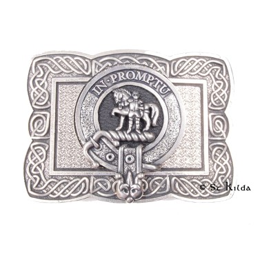 <br>Clan Trotter Crest Celtic Knot Belt Buckle 