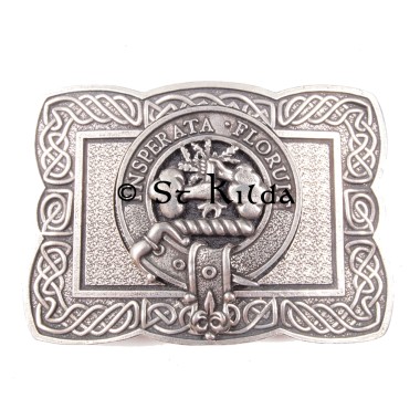 <br>Clan Watson Crest Celtic Knot Belt Buckle 