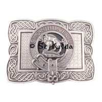 <br>Clan Weir Crest Celtic Knot Belt Buckle 