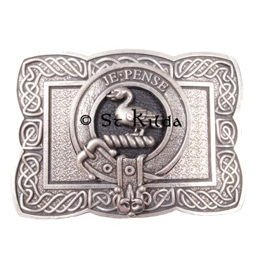 <br>Clan Wemyss Crest Celtic Knot Belt Buckle 