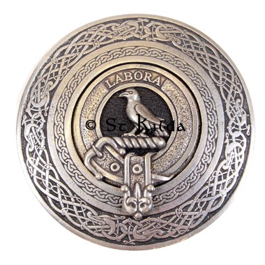 <br>Clan Mackie Crest Circular Belt Buckle 