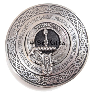 <br>Clan Maclellan Crest Circular Belt Buckle 
