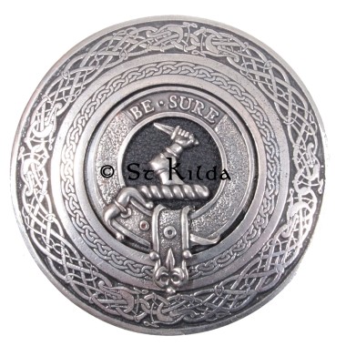 <br>Clan Paisley Crest Circular Belt Buckle 