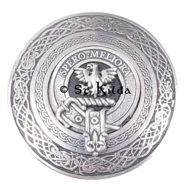 <br>Clan Sandilands Crest Circular Belt Buckle 