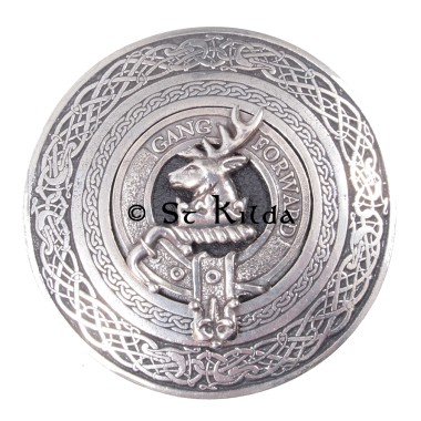 <br>Clan Stirling Crest Circular Belt Buckle 