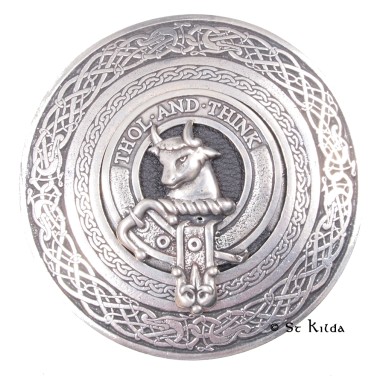 <br>Clan Tweedie Crest Circular Belt Buckle 
