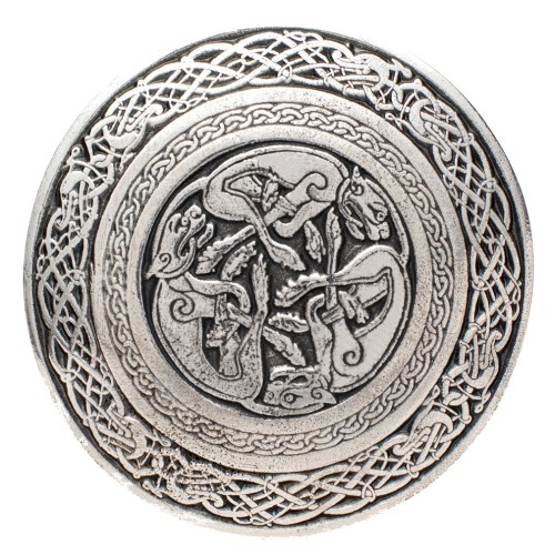 Belt Buckle Celtic Dogs
