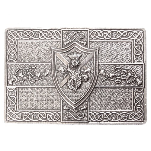 Belt Buckle Saltire Shield