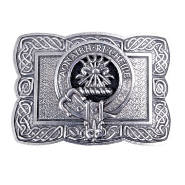 <br>Clan Cameron Crest Celtic Knot Belt Buckle 