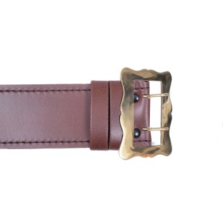 Scottish Kilt Belt - Genuine Leather, 2.25 Inches Wide, Brown Or Black, Fits Standard Buckles