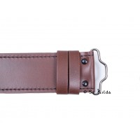 Belt Plain Brown Leather