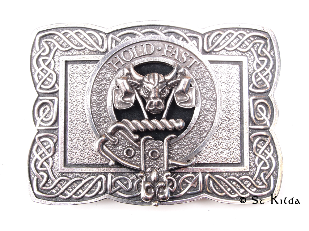 Boucle De Ceinture Art Pewter - Crête Du Clan Sinclair (Buckle-C99) - En étain, Neuf Avec étiquette