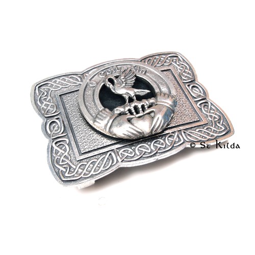 Irish Clan Crest Celtic Knot Belt Buckle 