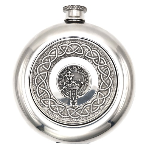 Sporran Flask with Scottish Clan Crest