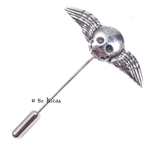Lapel/Tie Pin - Winged Skull