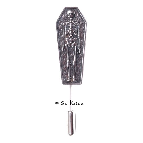 Lapel/Tie Pin - 'Coffins stood round, like open presses'