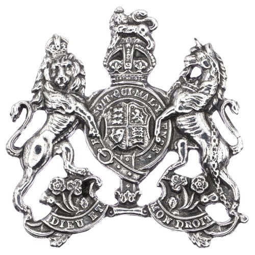 Cap Badge - Royal Arms - Lion and Unicorn