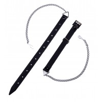 Sporran Chain with Plain Black Leather