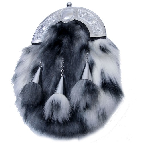 Faux Zebra Fur Dress Sporran