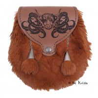 Brown Highland Cow Semi-Dress Sporran