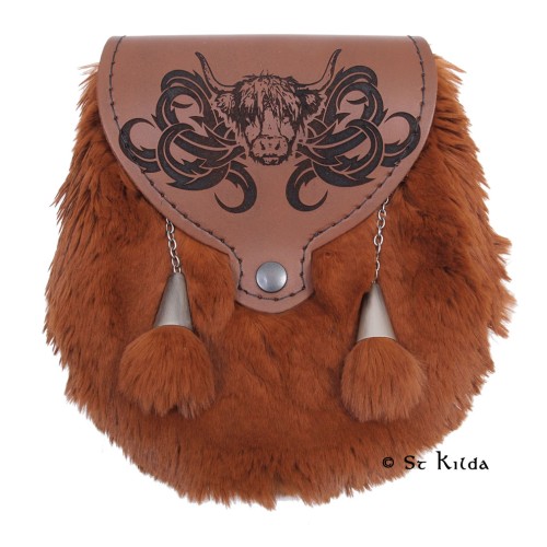 Brown Highland Cow Semi-Dress Sporran