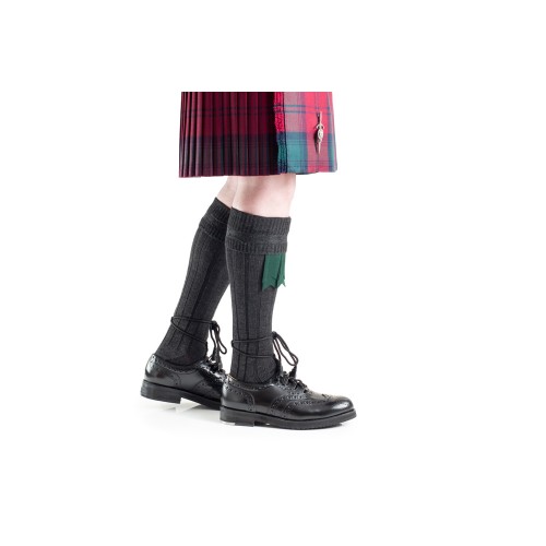 Plain Charcoal Kilt Hose 