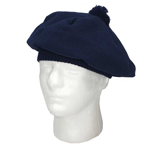Navy Arrochar Tweed Tam Bonnet