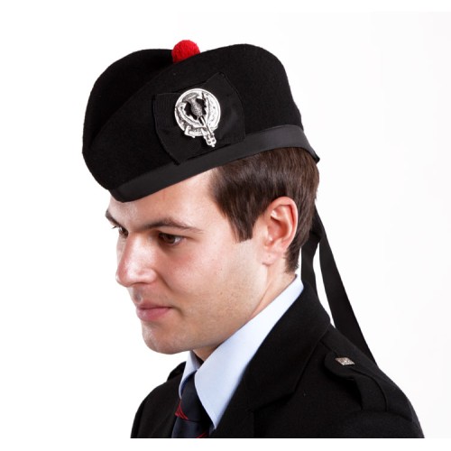 Glengarry Bonnet Plain Black