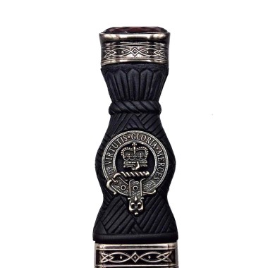Sgian Dubh - <br>Clan Robertson Crest - Classic Pewter