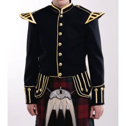 Bagpiper 44 Military Doublet - Navy Blue with Gold Trim