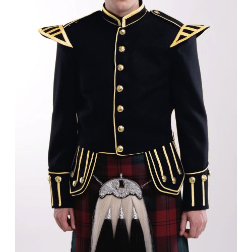 Bagpiper 44 Military Doublet - Navy Blue with Gold Trim