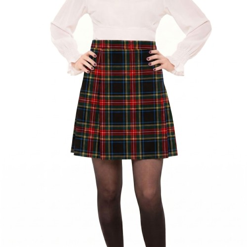 Black Stewart Kilted Skirts - Short - Various Sizes