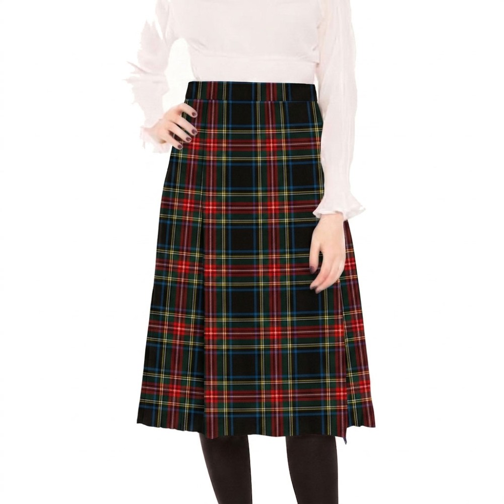 Black Stewart Kilted Skirts - Long - Various Sizes