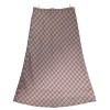 Peach Check Bias Cut Skirt - 28" Waist / 31.5" Length
