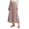 Peach Check Bias Cut Skirt - 28" Waist / 31.5" Length