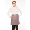 Peach Check Bias Cut Short Skirt - 28" Waist / 19" Length