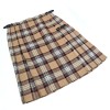 Stewart Camel Kilted Skirt - 28" Waist / 22" Length