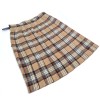 Stewart Camel Kilted Skirt - 28" Waist / 22" Length