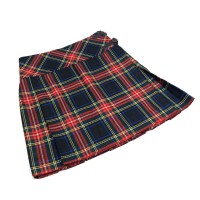 Black Stewart Mini Kilted Skirt - 25" Waist / 17" Length