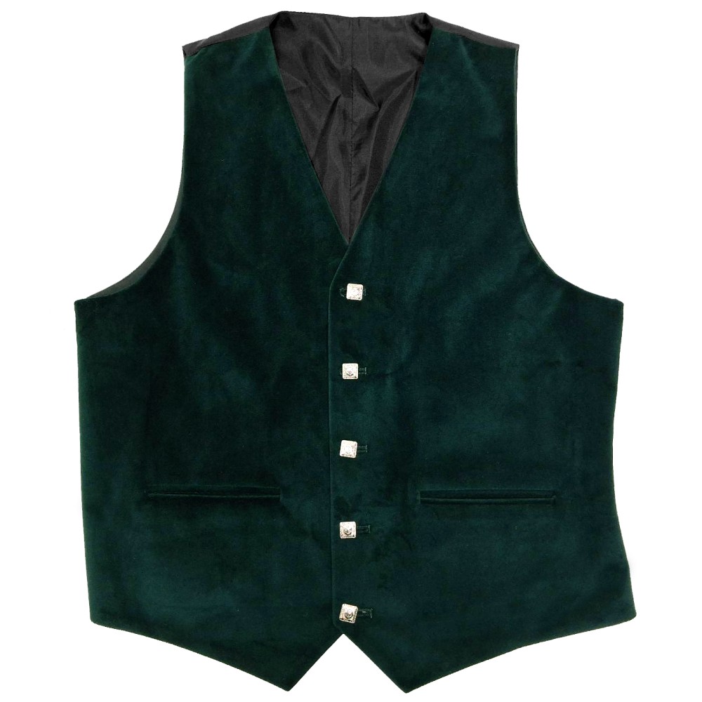 39R Green Velvet Waistcoat
