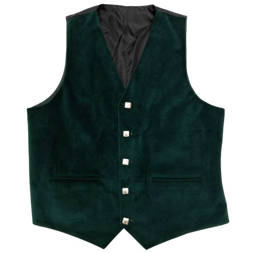 39R Green Velvet Waistcoat