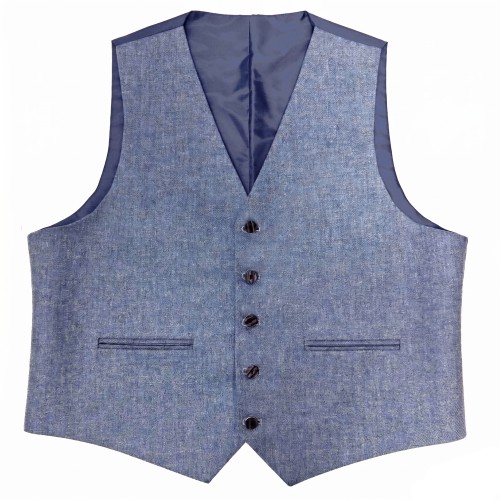 44S Lovat Blue Tweed Kilt Waistcoat