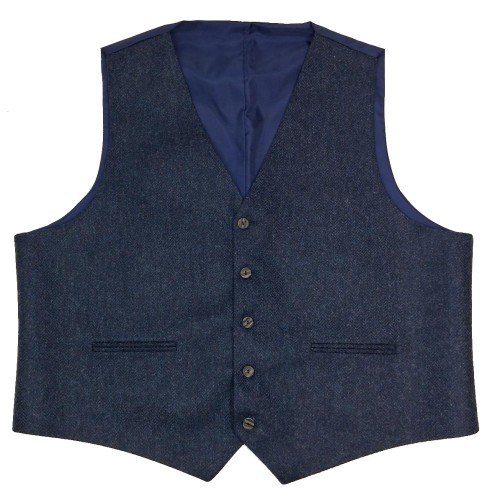 52R Lomond Blue Tweed Kilt Waistcoat