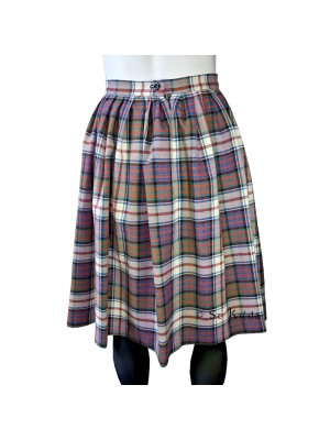 MacDonald Dress Ancient Tartan Gathered Skirt - 32" Waist and 27" Length