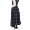 Gathered Long Tartan Skirt