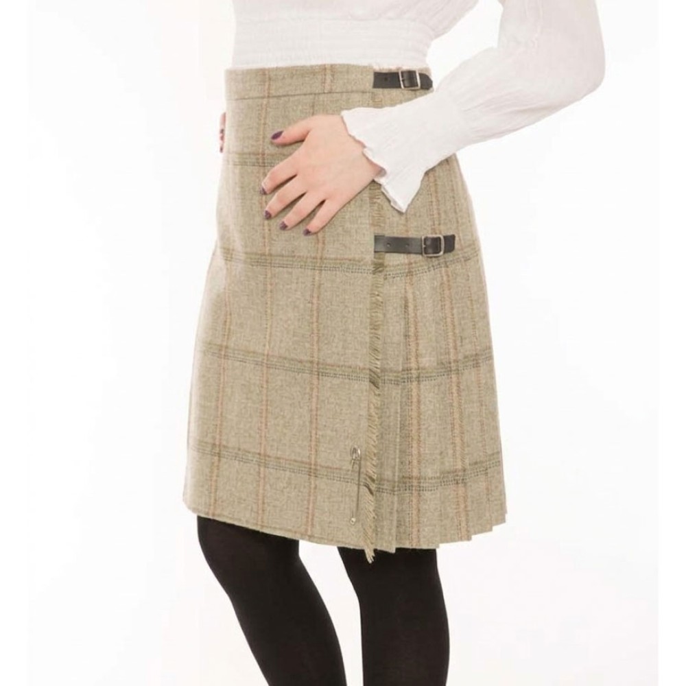 Tweed Kilted Skirt