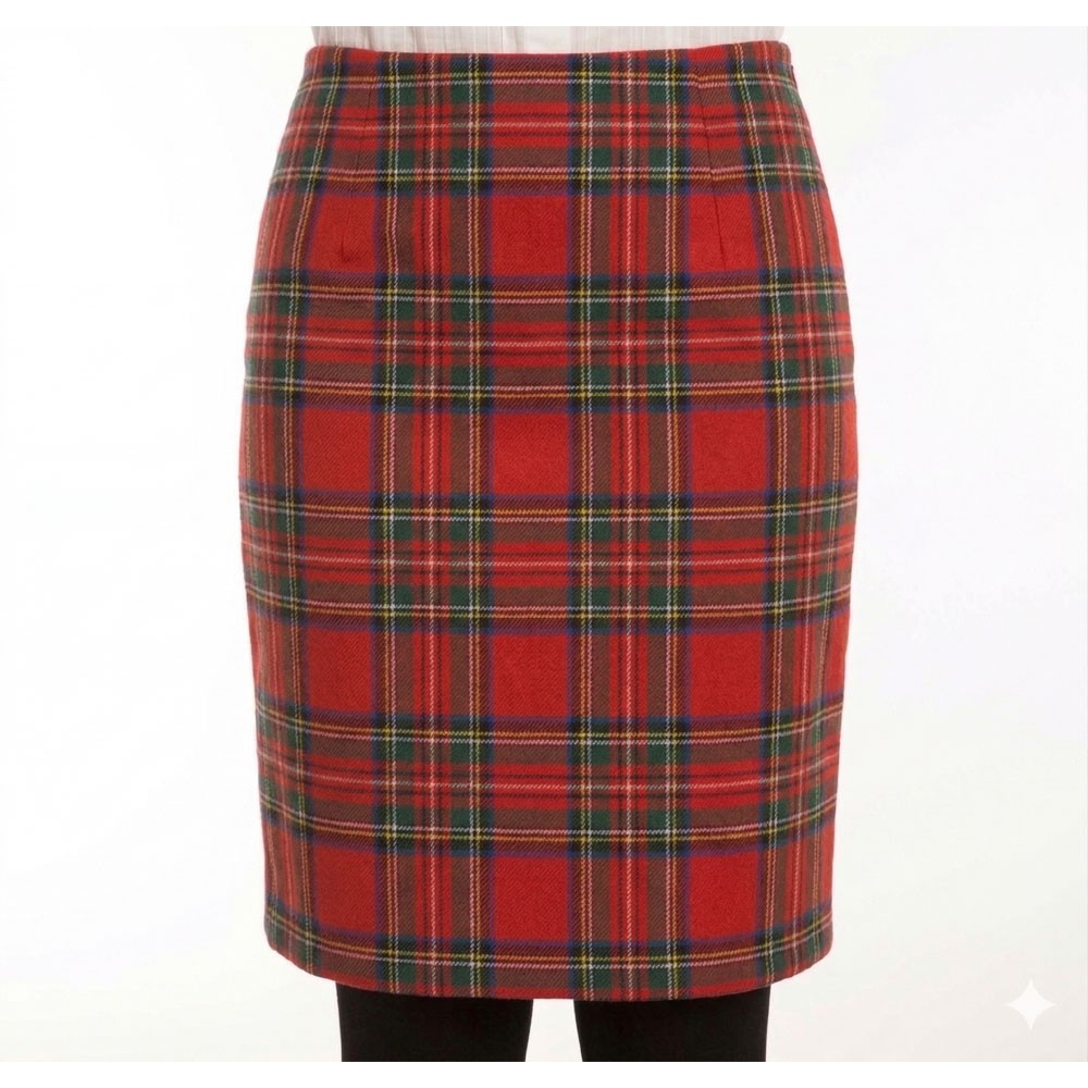 Straight Tartan Skirt