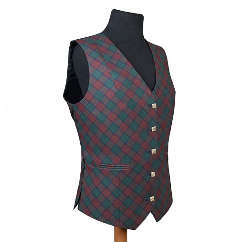 Ladies' Tartan Waistcoat - Polyviscose - Vegan Friendly