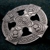 Plaid Brooch Thistle Celtic Cross