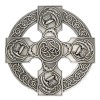 Plaid Brooch Thistle Celtic Cross